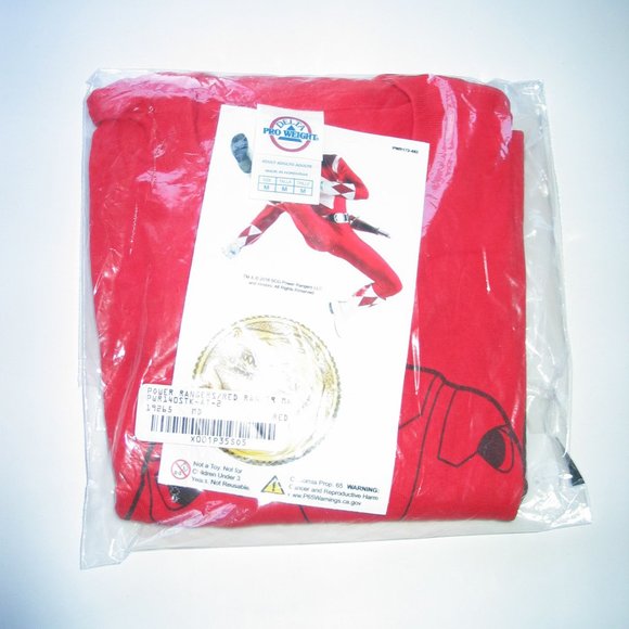 Adult Medium Power Rangers/Red Ranger T-Shirt NEW - Picture 3 of 6